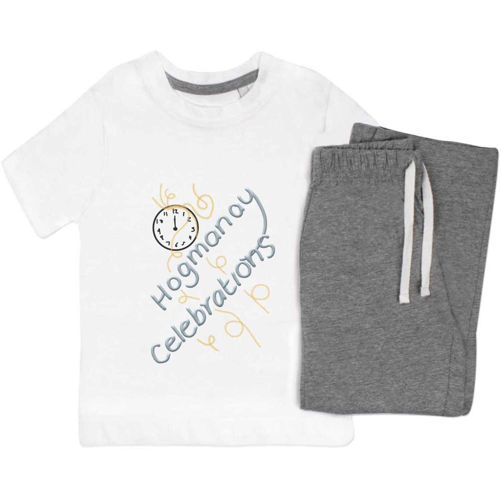 'Hogmanay Scottish New Year' Kids Nightwear / Pyjama Set (KP043659)