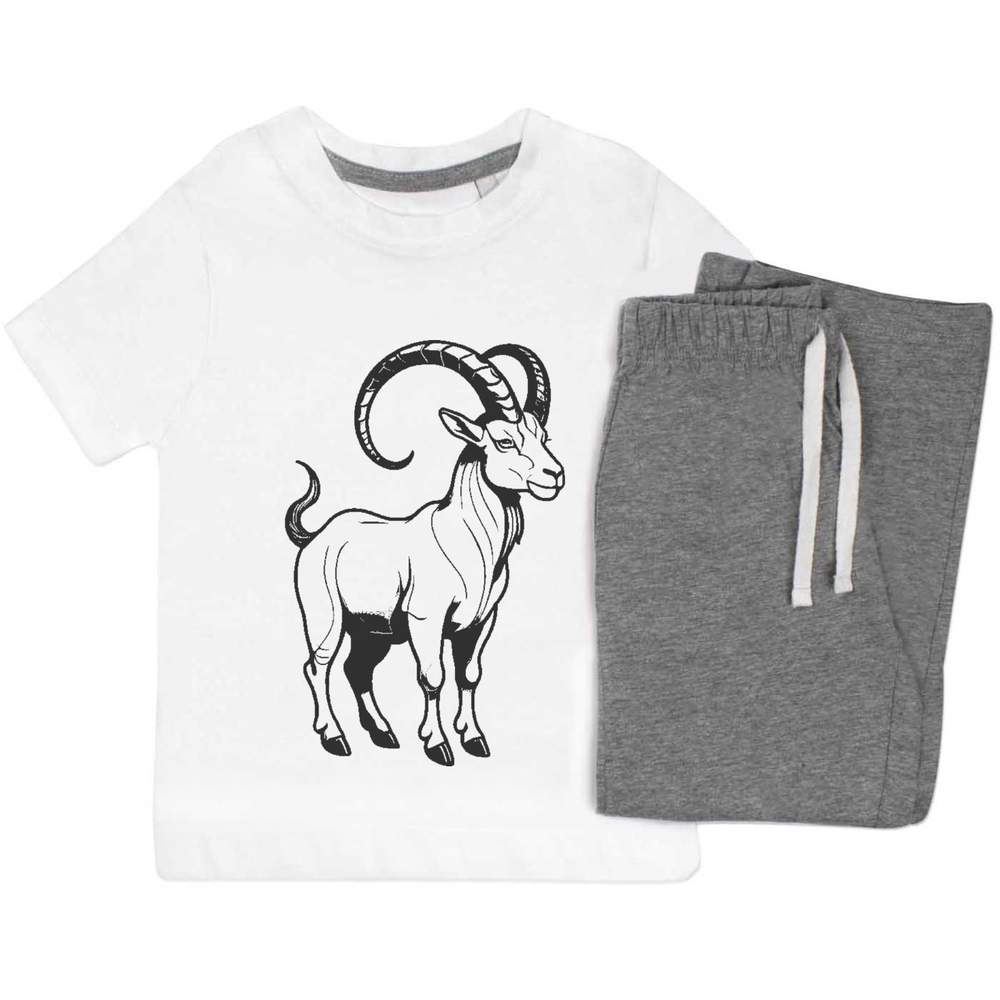 'Capricorn Standing Goat' Kids Nightwear / Pyjama Set (KP044816)