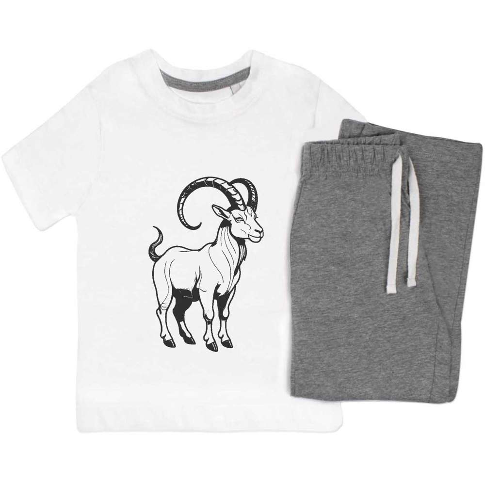 'Capricorn Standing Goat' Kids Nightwear / Pyjama Set (KP044816)