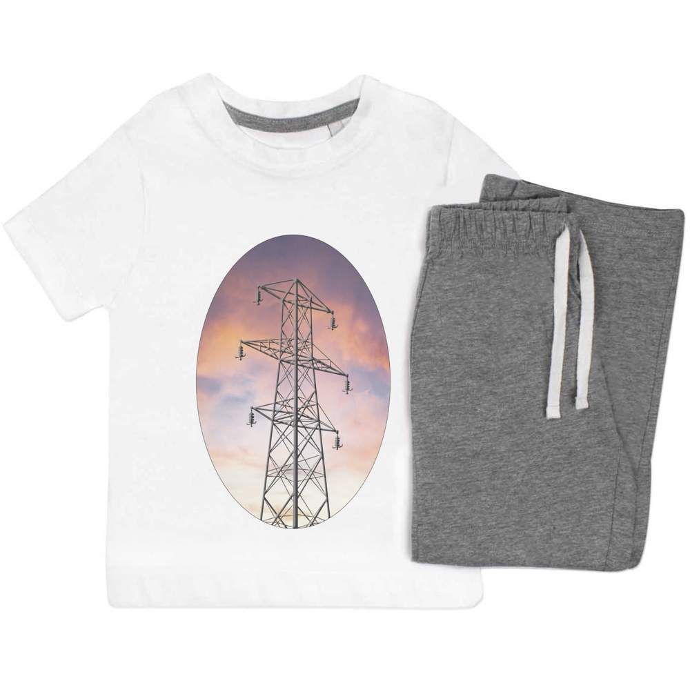 'Electric Pylon' Kids Nightwear / Pyjama Set (KP046516)