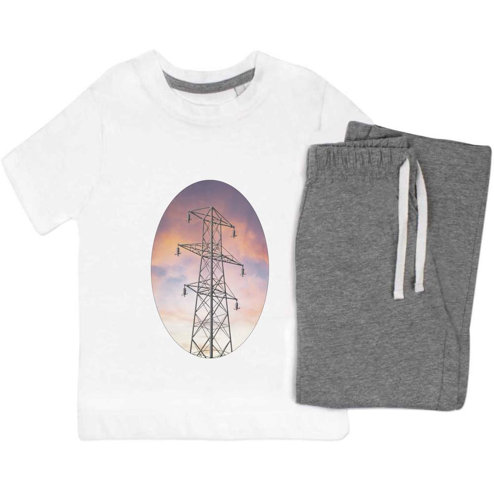 'Electric Pylon' Kids Nightwear / Pyjama Set (KP046516)