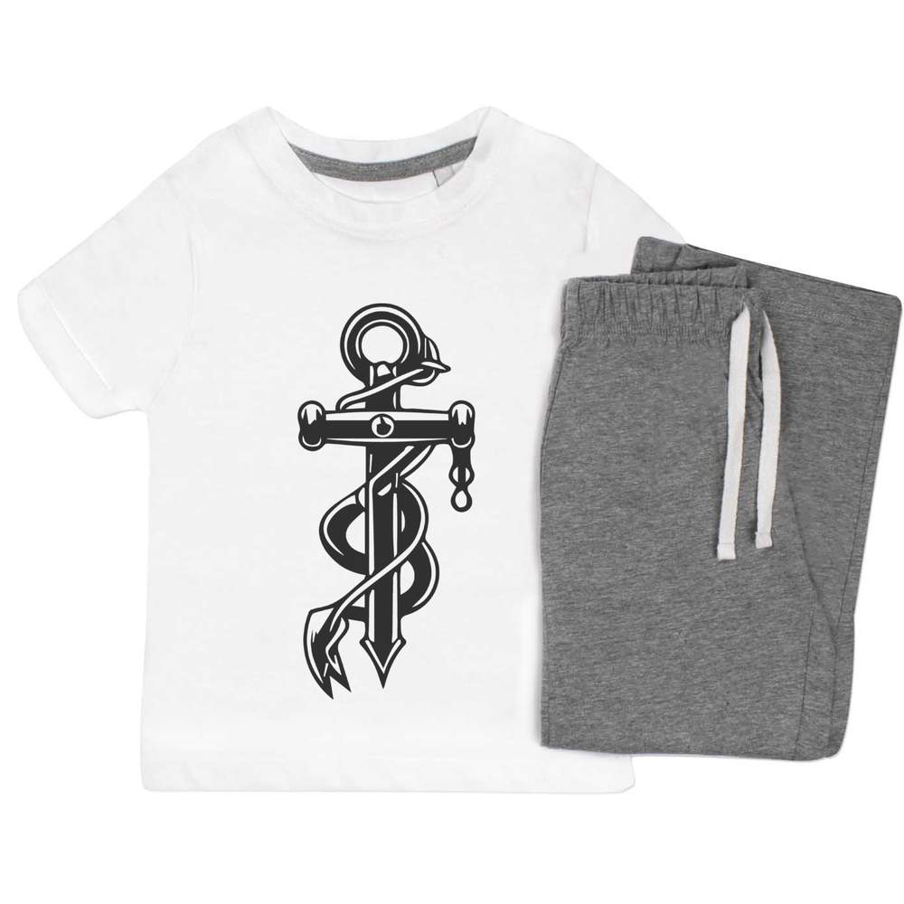 'Sailor's Anchor Cross' Kids Nightwear / Pyjama Set (KP047735)