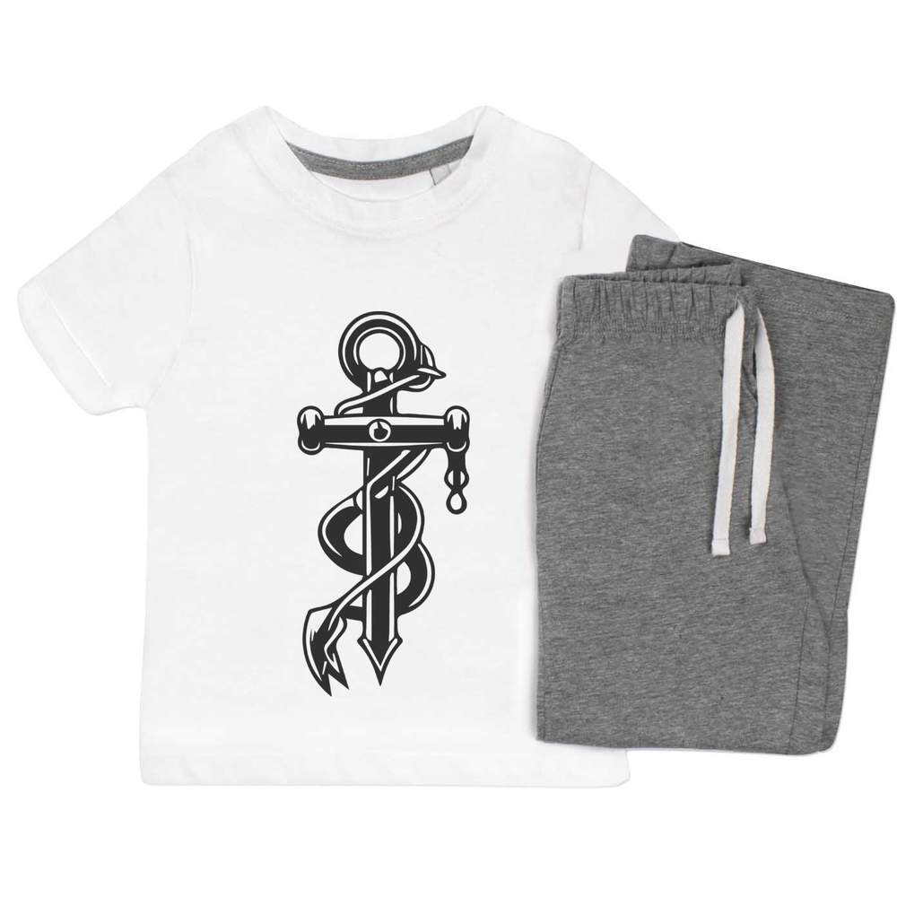 'Sailor's Anchor Cross' Kids Nightwear / Pyjama Set (KP047735)