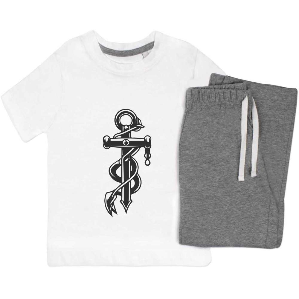 'Sailor's Anchor Cross' Kids Nightwear / Pyjama Set (KP047735)