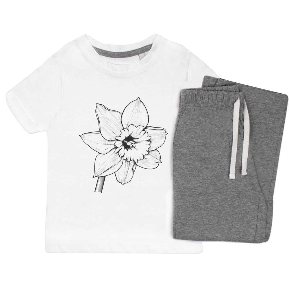 'Welsh Daffodil' Kids Nightwear / Pyjama Set (KP048930)