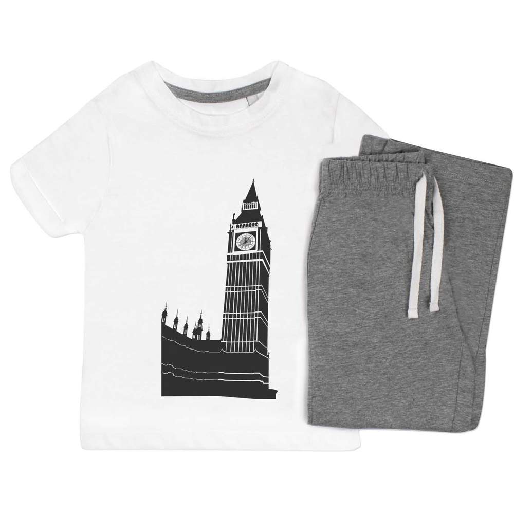 'Big Ben Clock' Kids Nightwear / Pyjama Set (KP050719)