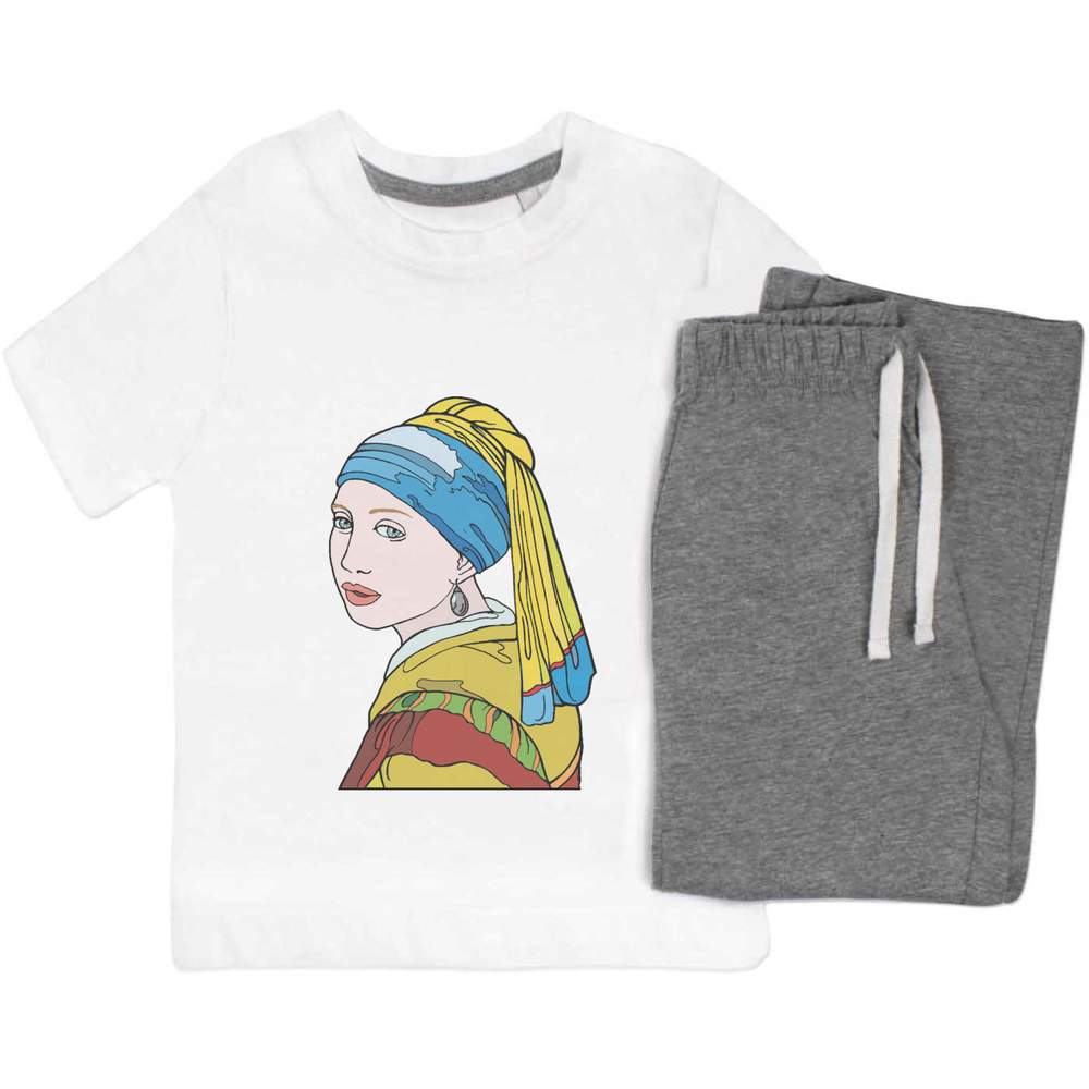 'Girl with a Pearl Earring' Kids Nightwear / Pyjama Set (KP050551)