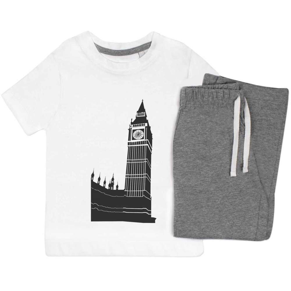 'Big Ben Clock' Kids Nightwear / Pyjama Set (KP050719)