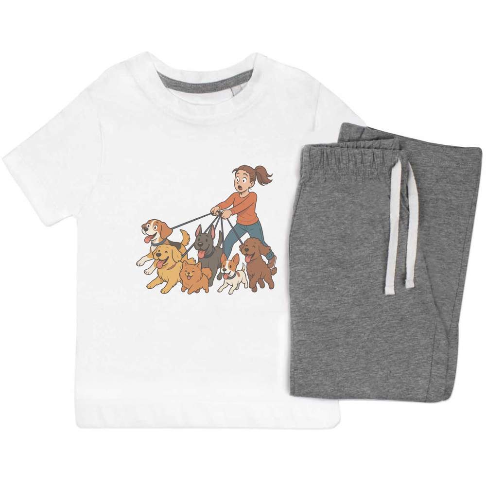 'Walkies Happy Dogs' Kids Nightwear / Pyjama Set (KP054906)