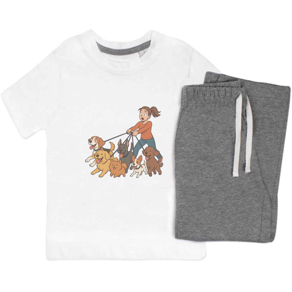 'Walkies Happy Dogs' Kids Nightwear / Pyjama Set (KP054906)