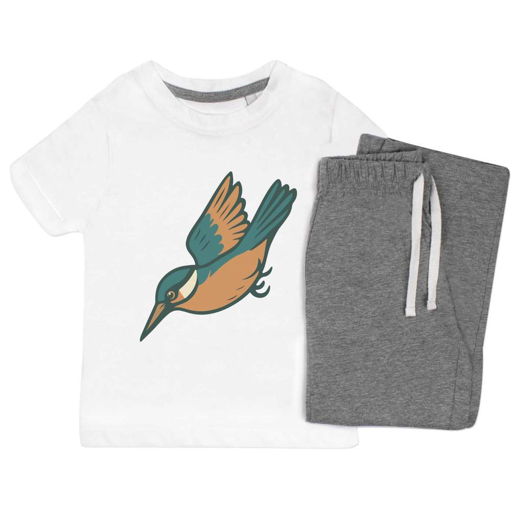 'Kingfisher Dive' Kids Nightwear / Pyjama Set (KP055724)