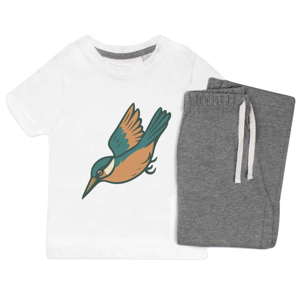 'Kingfisher Dive' Kids Nightwear / Pyjama Set (KP055724)