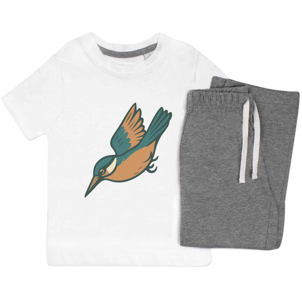 'Kingfisher Dive' Kids Nightwear / Pyjama Set (KP055724)