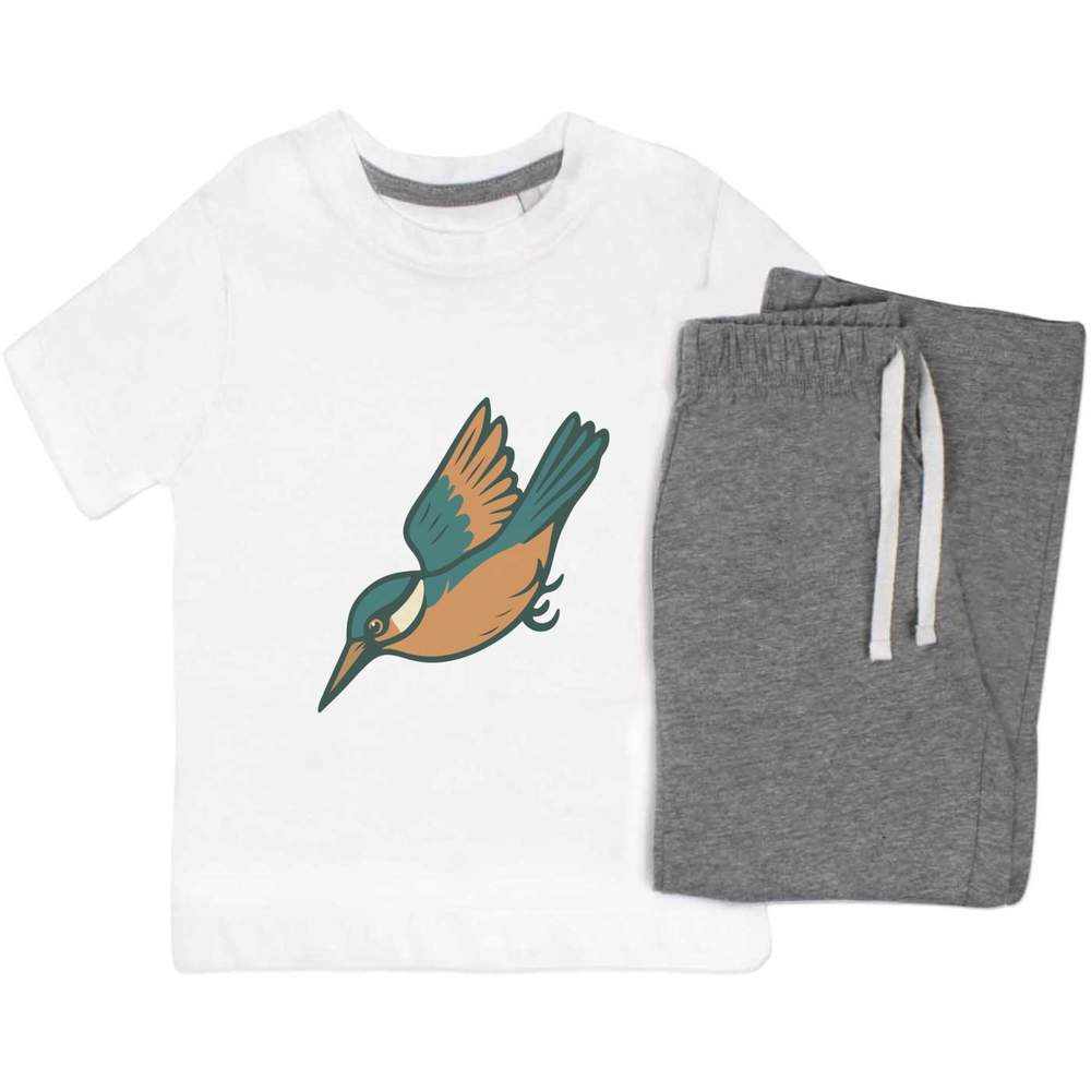 'Kingfisher Dive' Kids Nightwear / Pyjama Set (KP055724)