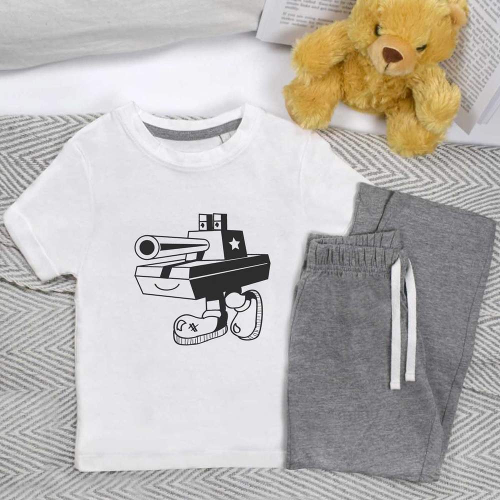 'Tank Boy' Kids Nightwear / Pyjama Set (KP001110)