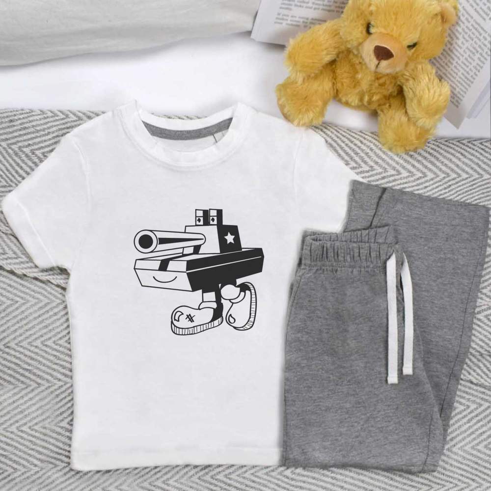 'Tank Boy' Kids Nightwear / Pyjama Set (KP001110)