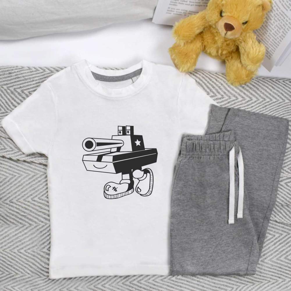 'Tank Boy' Kids Nightwear / Pyjama Set (KP001110)