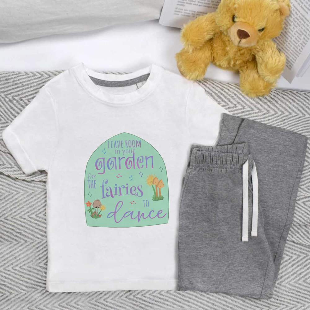 'Leave Room For The Fairies To Dance' Kids Nightwear / Pyjama Set (KP042467)