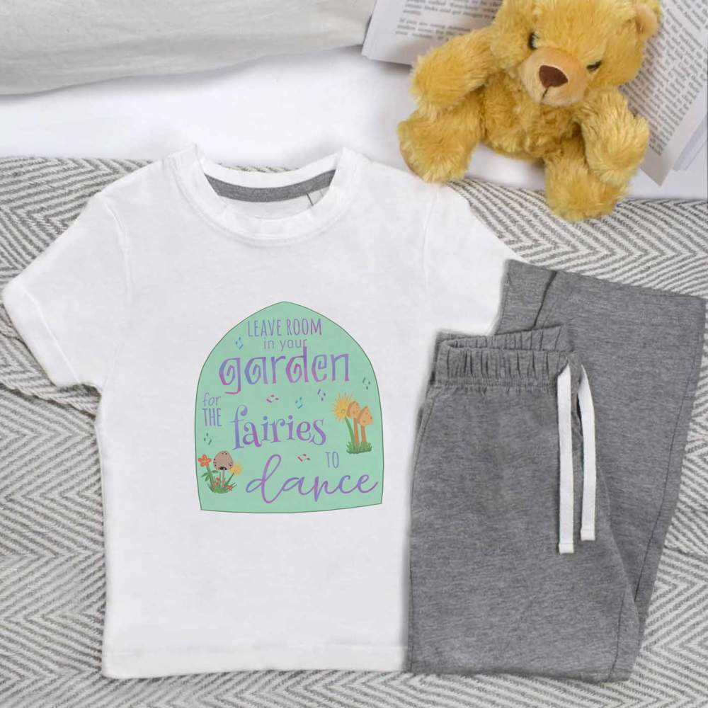 'Leave Room For The Fairies To Dance' Kids Nightwear / Pyjama Set (KP042467)