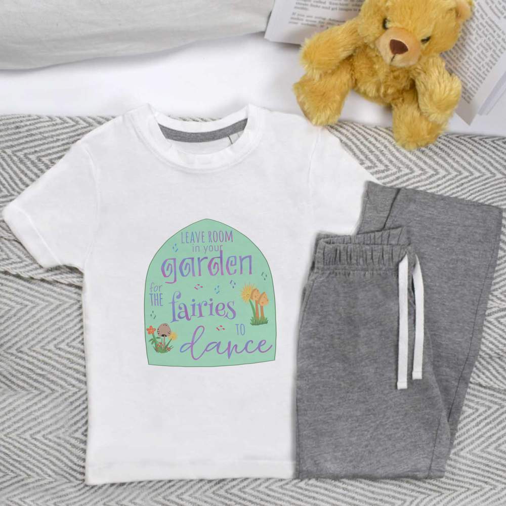 'Leave Room For The Fairies To Dance' Kids Nightwear / Pyjama Set (KP042467)