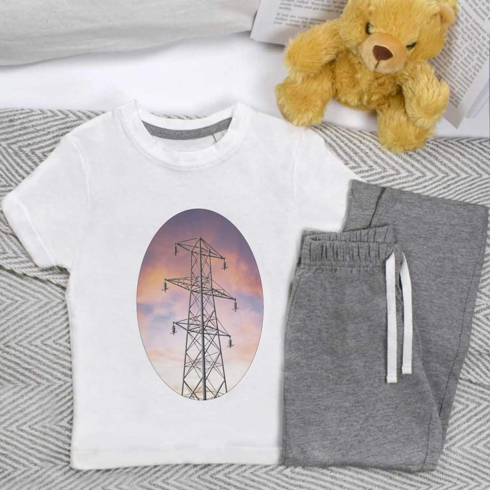 'Electric Pylon' Kids Nightwear / Pyjama Set (KP046516)