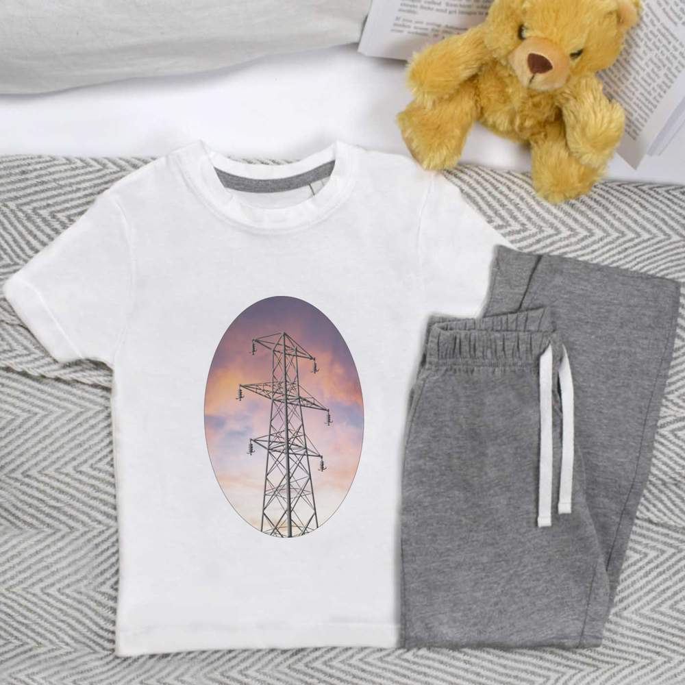 'Electric Pylon' Kids Nightwear / Pyjama Set (KP046516)