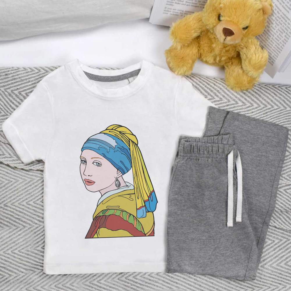 'Girl with a Pearl Earring' Kids Nightwear / Pyjama Set (KP050551)