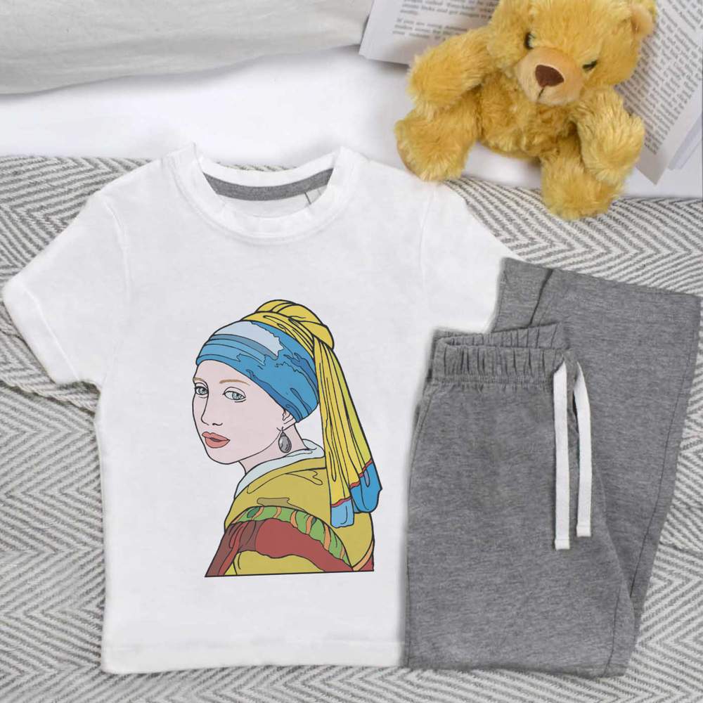 'Girl with a Pearl Earring' Kids Nightwear / Pyjama Set (KP050551)