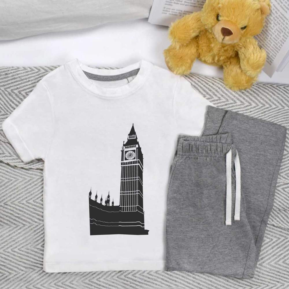 'Big Ben Clock' Kids Nightwear / Pyjama Set (KP050719)