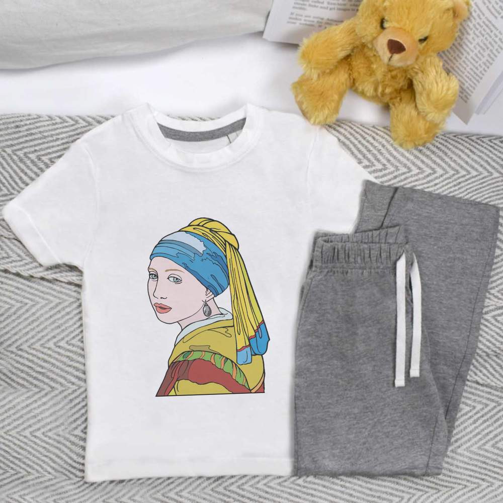 'Girl with a Pearl Earring' Kids Nightwear / Pyjama Set (KP050551)