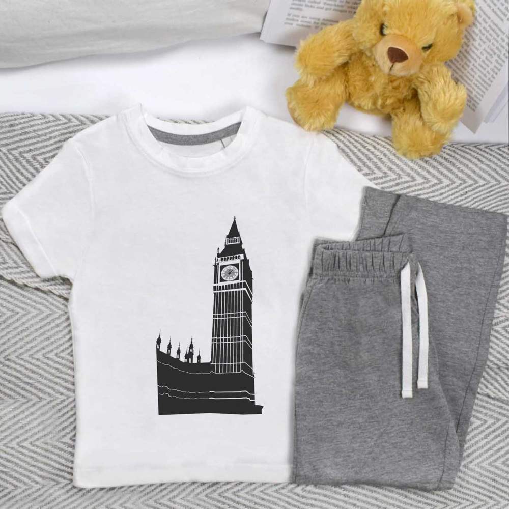 'Big Ben Clock' Kids Nightwear / Pyjama Set (KP050719)