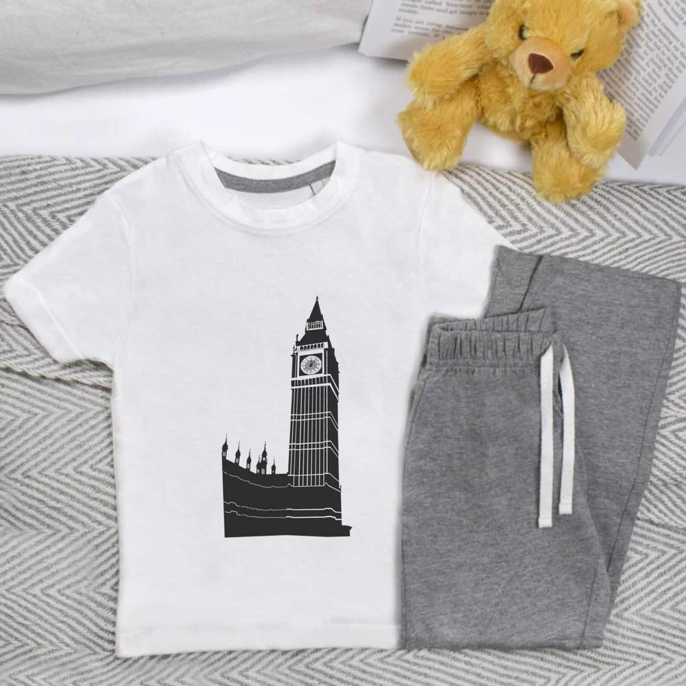 'Big Ben Clock' Kids Nightwear / Pyjama Set (KP050719)