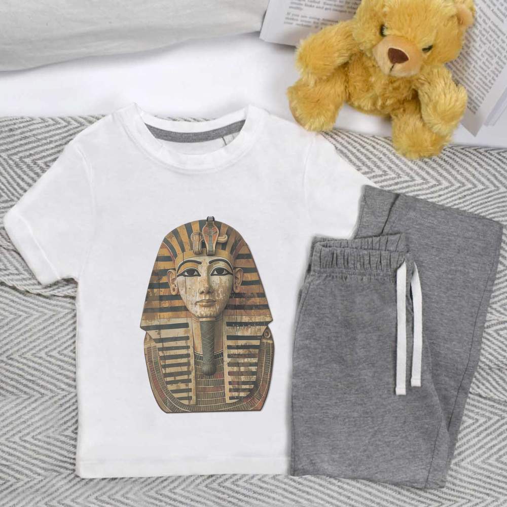 'Egyptian Pharaoh Front View' Kids Nightwear / Pyjama Set (KP051241)