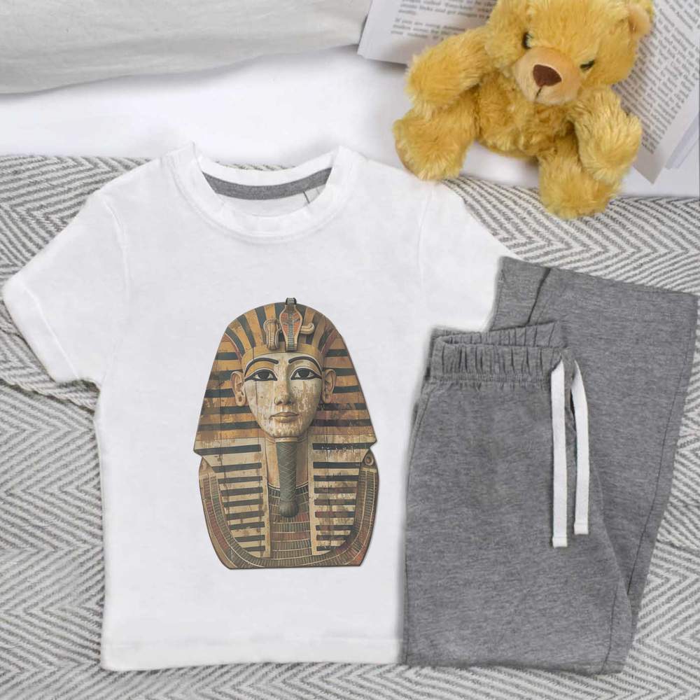 'Egyptian Pharaoh Front View' Kids Nightwear / Pyjama Set (KP051241)
