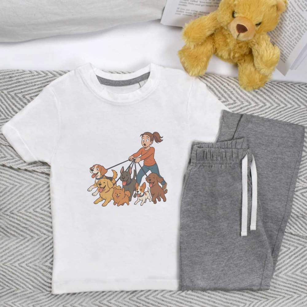 'Walkies Happy Dogs' Kids Nightwear / Pyjama Set (KP054906)