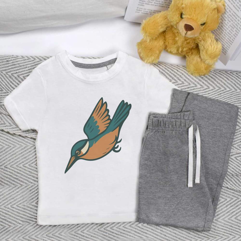 'Kingfisher Dive' Kids Nightwear / Pyjama Set (KP055724)