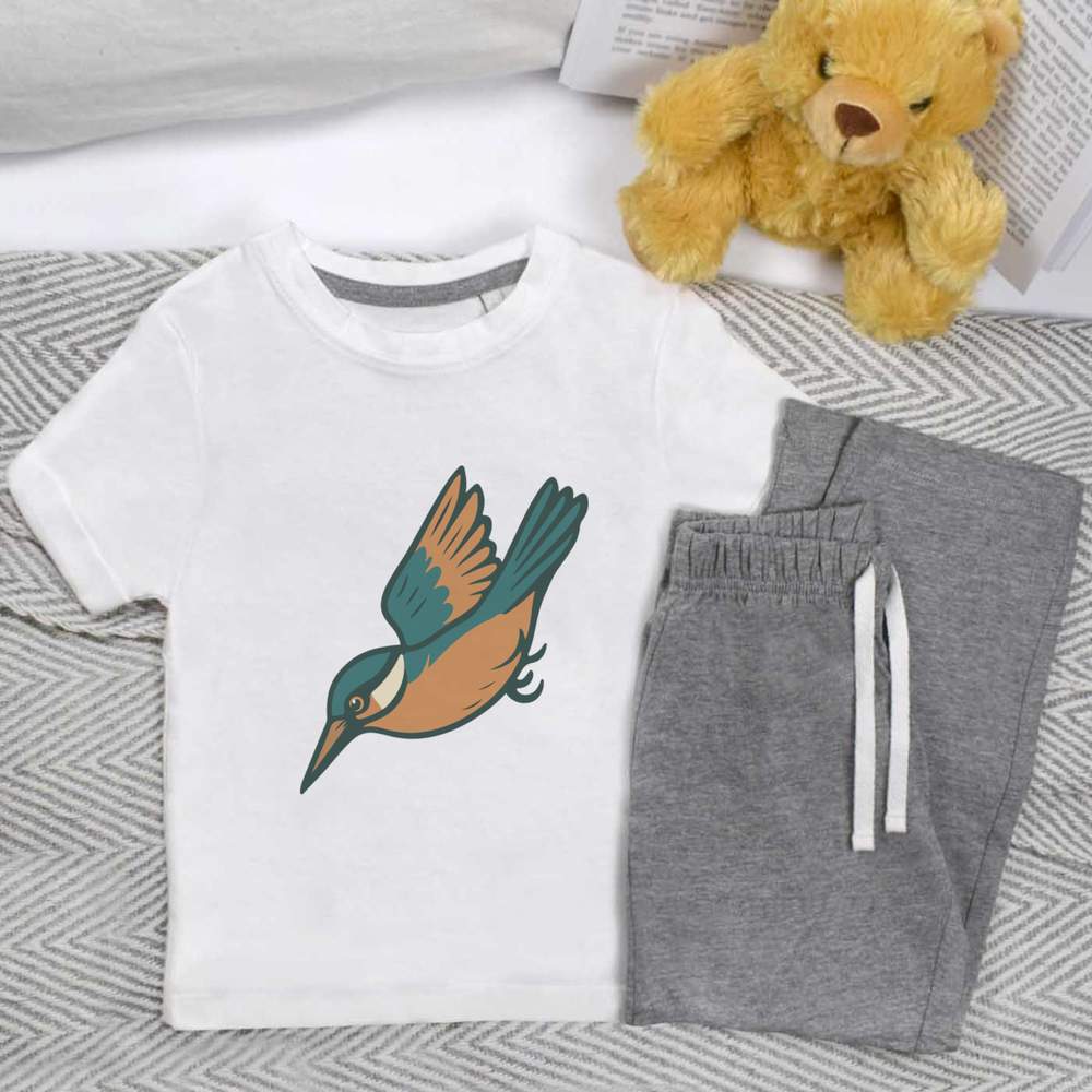'Kingfisher Dive' Kids Nightwear / Pyjama Set (KP055724)
