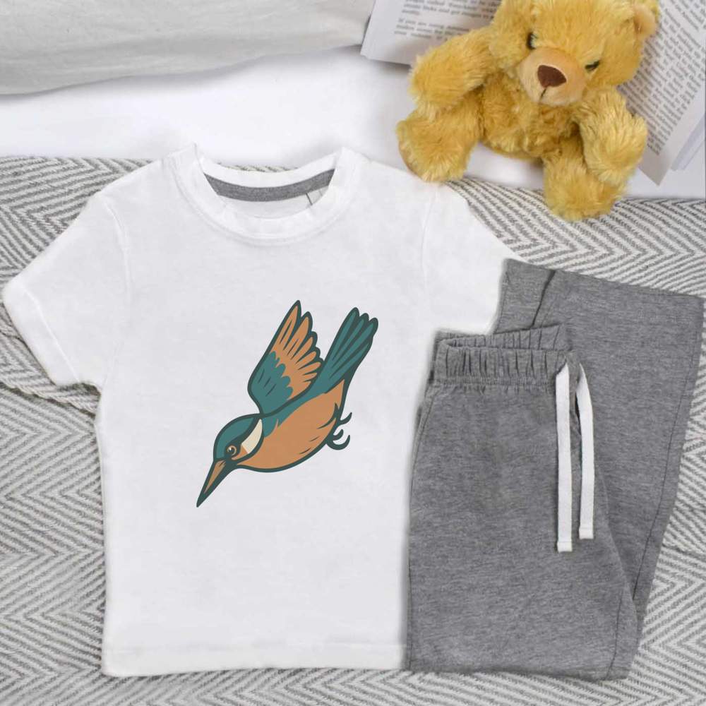 'Kingfisher Dive' Kids Nightwear / Pyjama Set (KP055724)
