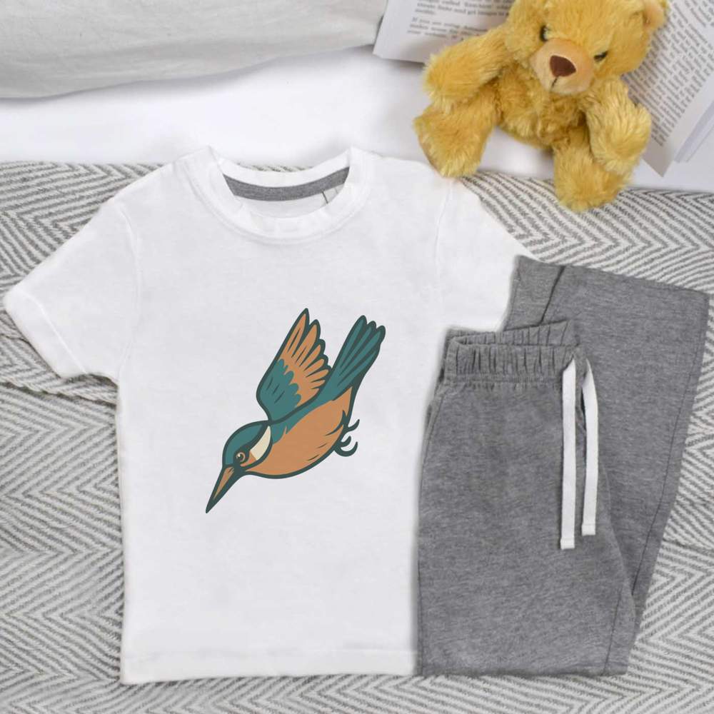 'Kingfisher Dive' Kids Nightwear / Pyjama Set (KP055724)
