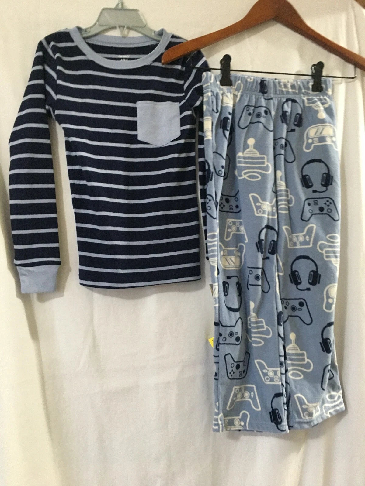 New Carter's Video Game Cotton Shirt Fleece Pants Pajama Set 2 pc Boy U Pick