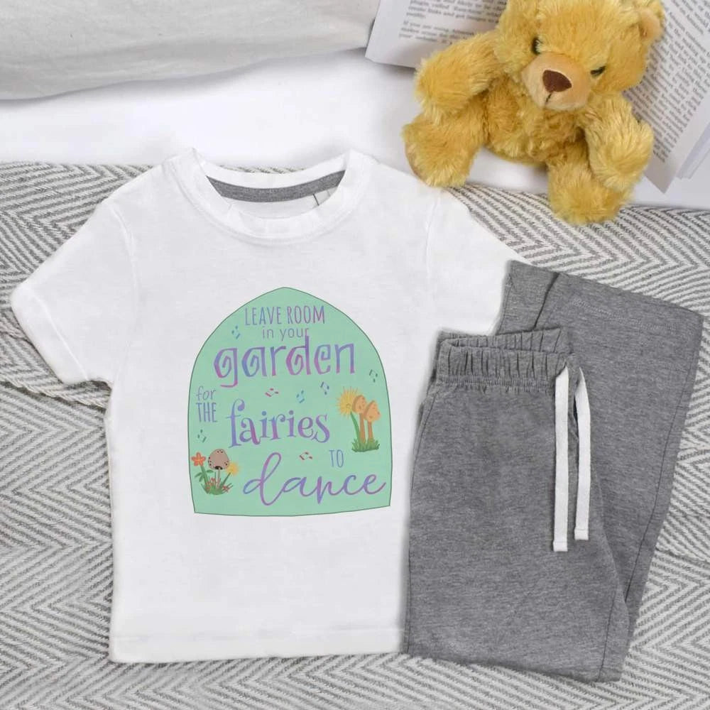 'Leave Room For The Fairies To Dance' Kids Nightwear / Pyjama Set (KP042467)