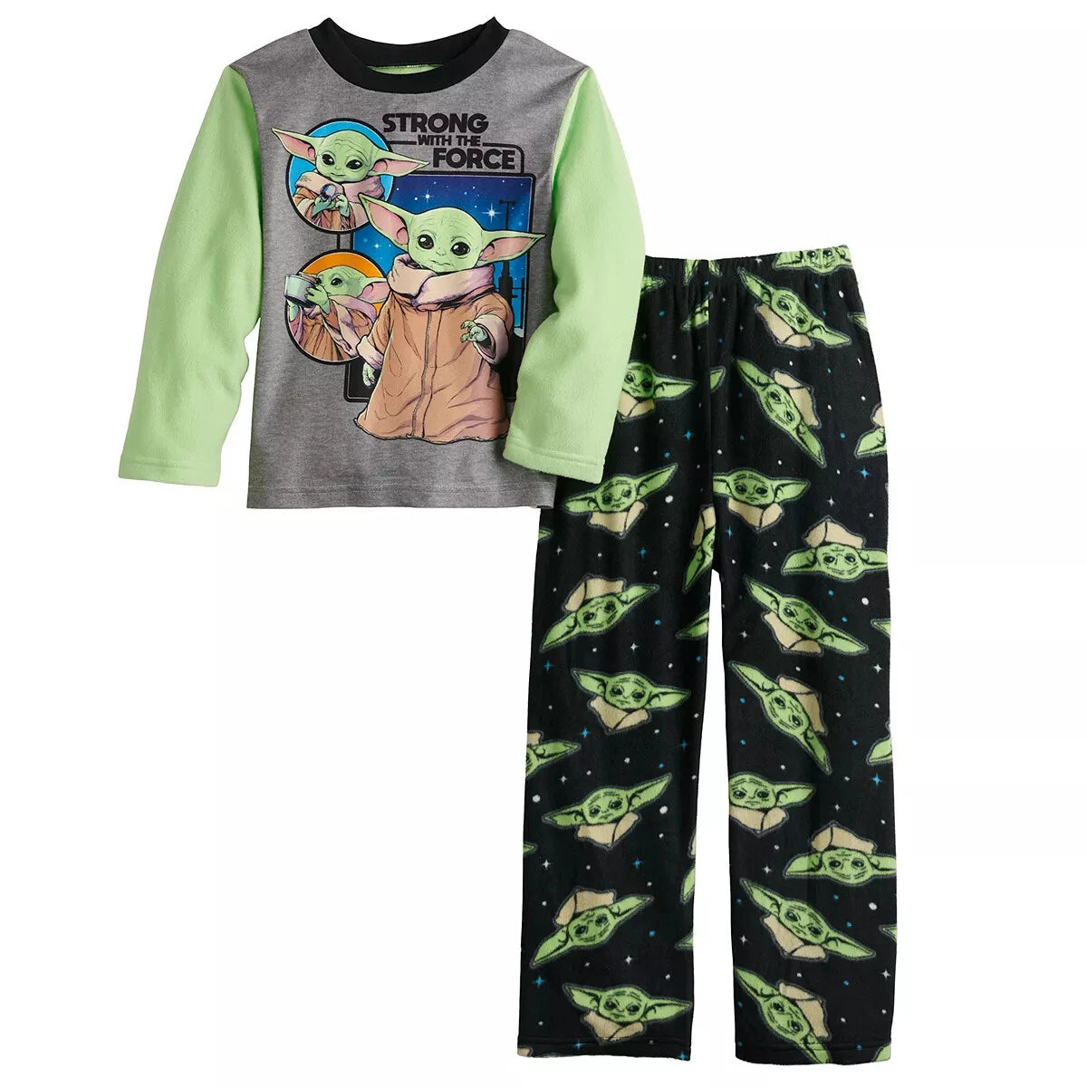 New Star Wars The Mandalorian Strong Force Top & Bottoms Pajama Set 6 8 10