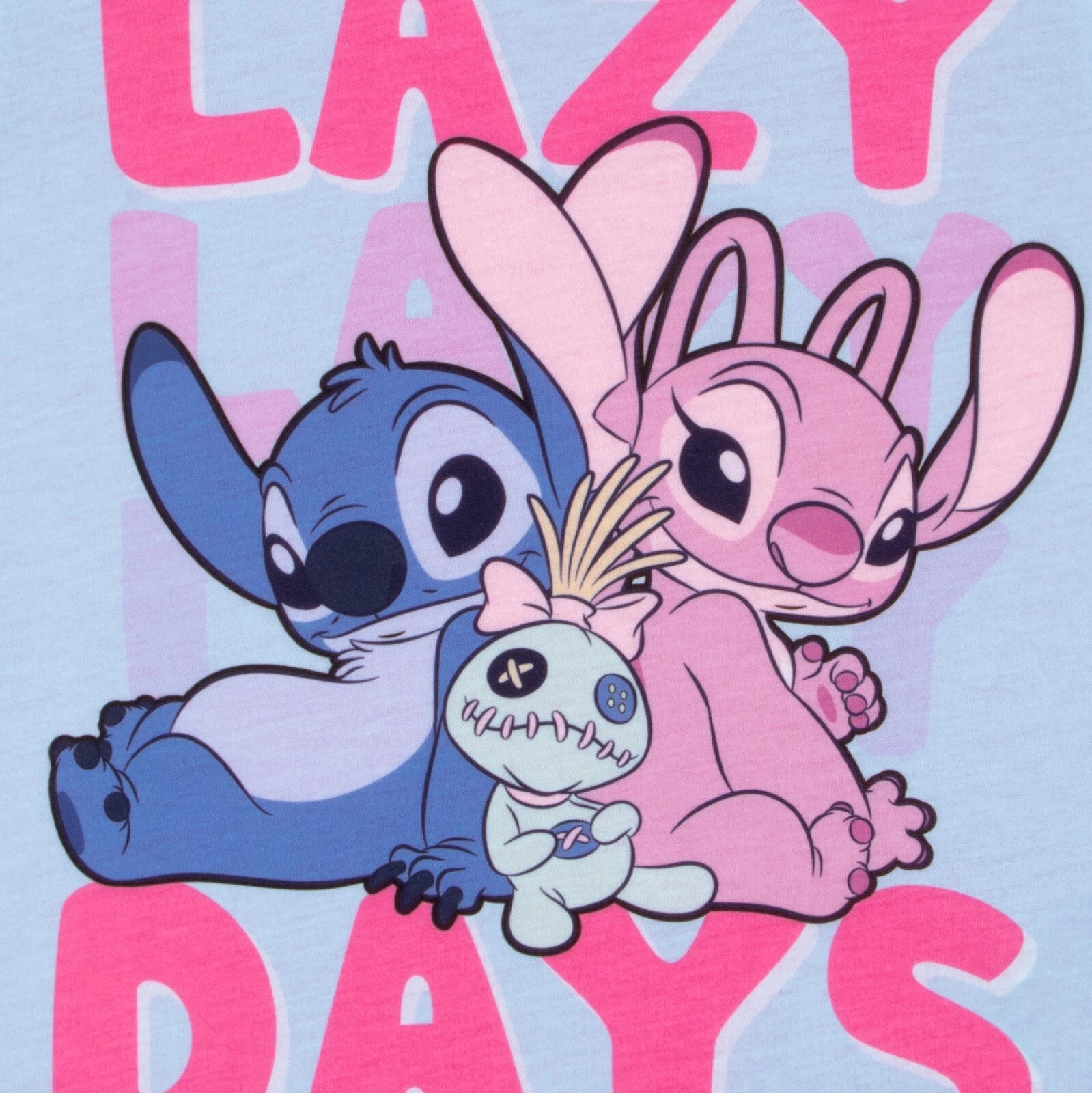 Disney Lilo And Stitch Pyjamas | Girls Stitch And Angel PJs | Lazy Days Pyjamas