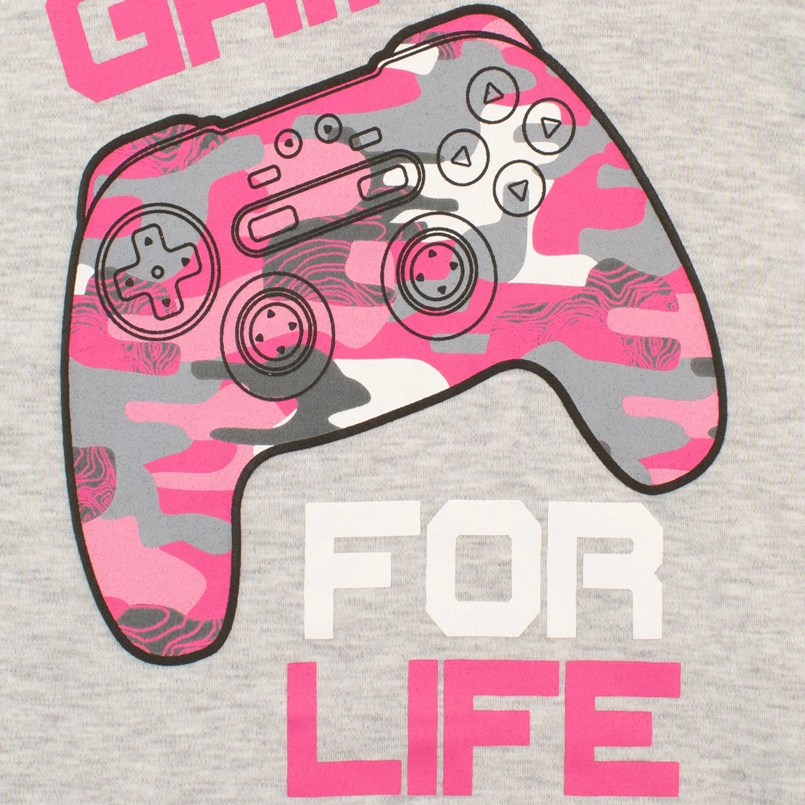 Gaming Pyjamas Kids Girls  6 7 8 9 10 11 12 13 Years PJs Camouflage Pink Grey