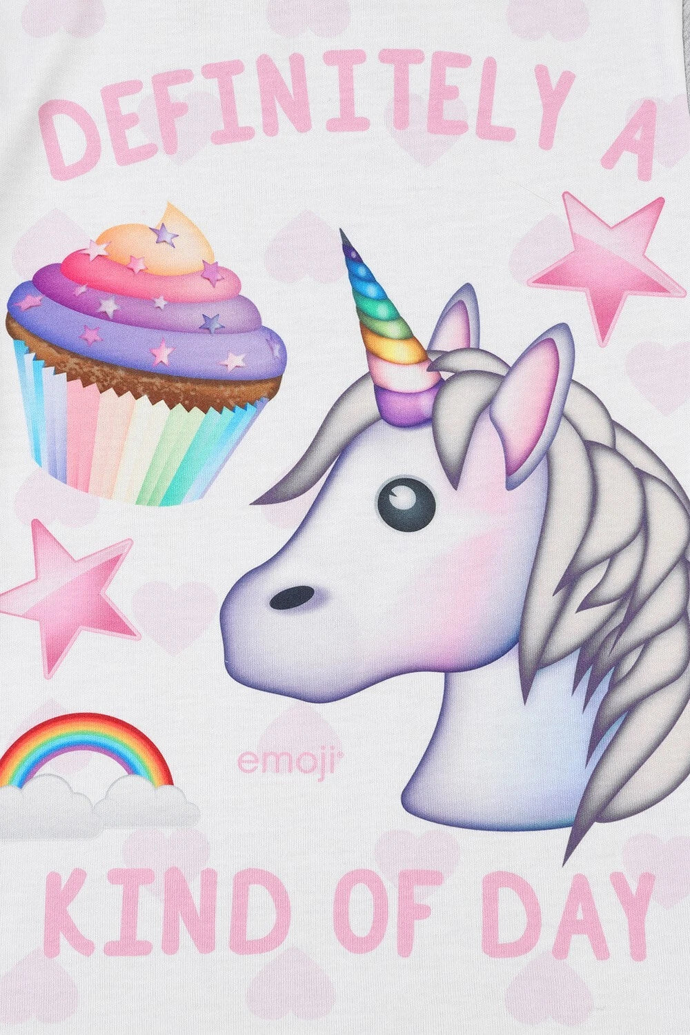 Girls Emoji 'Definitely a Unicorn Cupcake Kind Of Day' Short Pyjamas