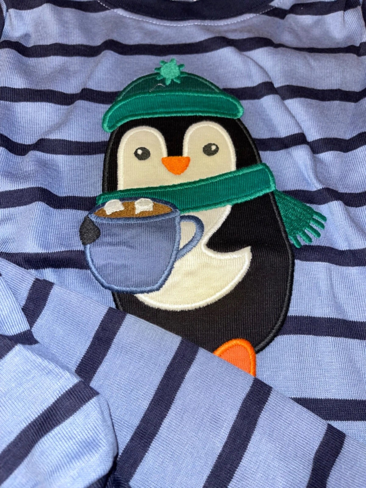 NW Gymboree unisex boys girls Polar Party Penguin gymmies pjs pajamas sz 6 8
