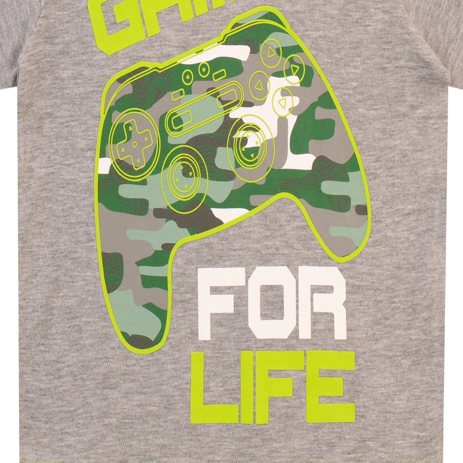Gaming Pyjamas Kids Boys 6 7 8 9 10 11 12 Years PJ Set Camouflage Grey Green