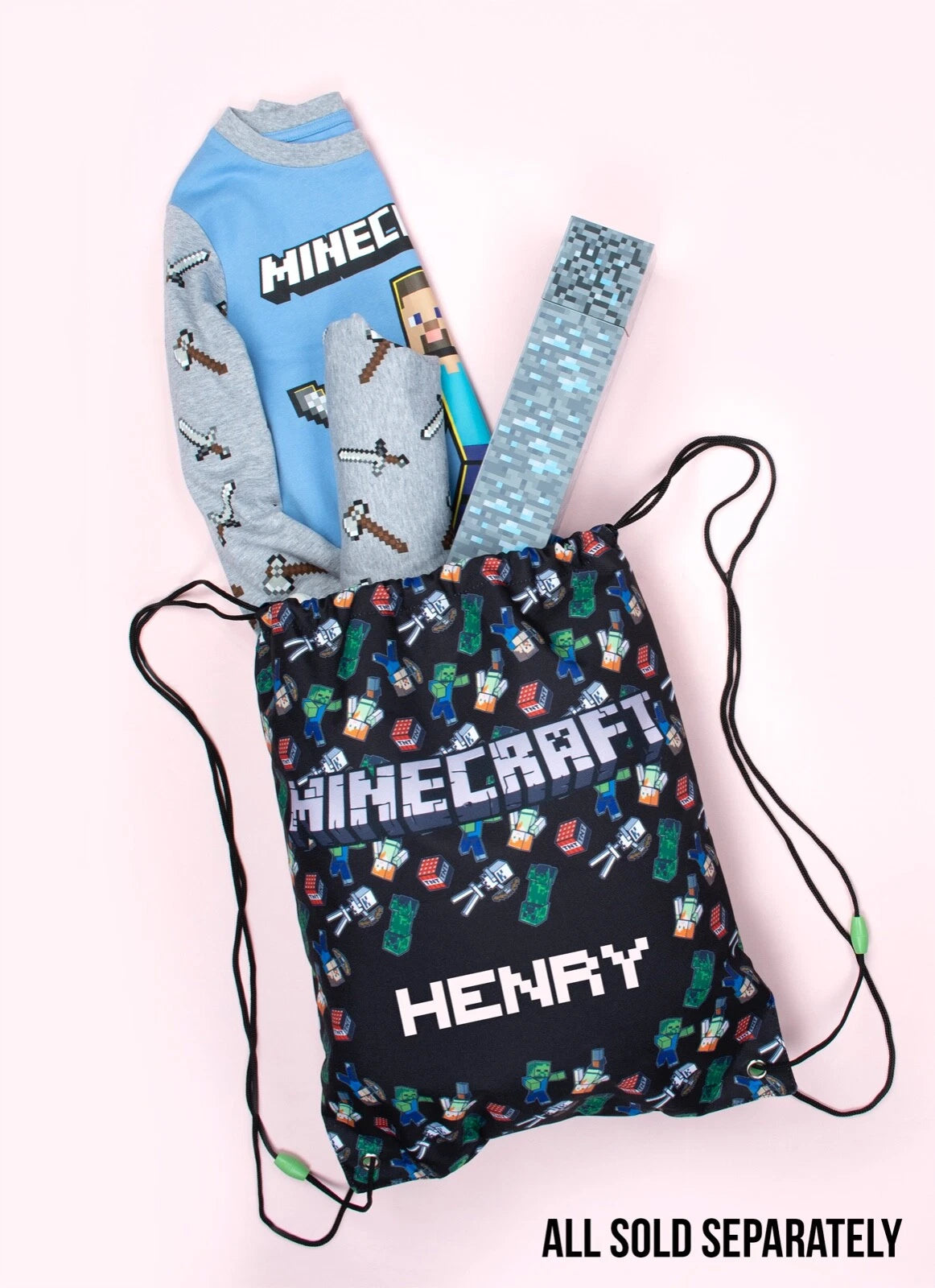Minecraft Pyjama for Boys Long Sleeve Cotton Winter PJ Set Christmas Gift