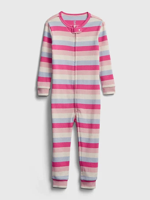 NWT Baby Gap Toddler Girls Pajamas pink pastel stripes  one piece   u pick size