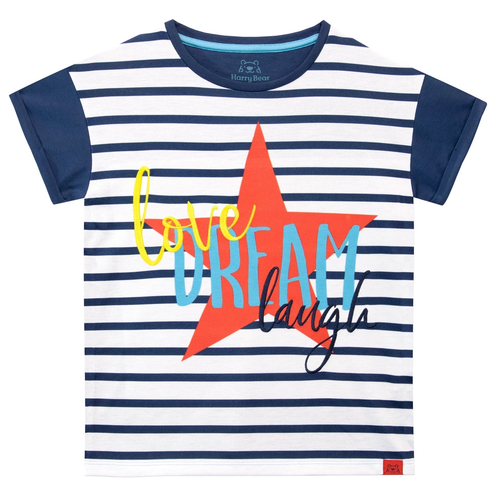 Girls Pyjamas Loungewear Set PJs 6-13 Years Stripes Dots Love, Dream, Laugh Gift